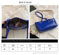Bandolera de cuero de charol elegante, bolso de gran capacidad de estilo coreano dulce para las axilas, bolso de mano liso de Color sólido para ir al trabajo al aire libre - details 14
