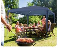 Carpa de Fiesta Robusta Paneles Laterales de 3m Pabiloncito de Jardín Impermeable con Ventanas - details 1