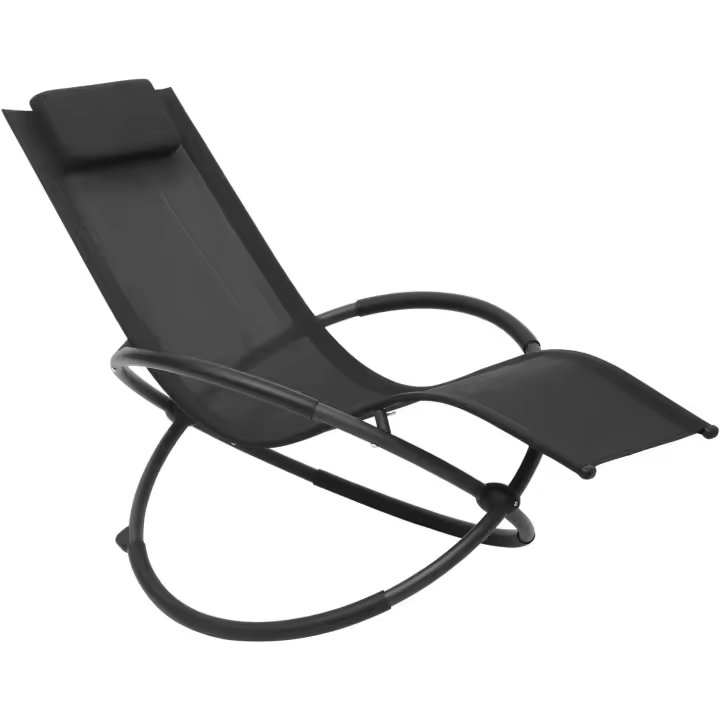Silla de relajación de camping de metal, silla conveniente para jardín, playa, terraza, cubierta textil transpirable, carga máxima 160 kg - 1