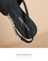 Xiaoxiangfeng-correa de cadena puntiaguda, tacón medio, zapatos individuales - details 5