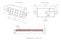 Voltímetro de Agua Impermeable Pantalla LED Azul Probador de Capacidad de Batería de Litio - details 1