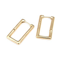 Aretes de Cuerda de Metal Dorado de 18K Diseño Redondo Rectangular de Alta Calidad - details 61