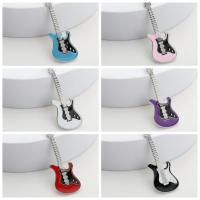 LLavero de guitarra de aleación de Zinc Simple, colgante de bolsa con elementos musicales de bajo, regalo portátil para amantes de la música, recuerdos de viaje - details 0