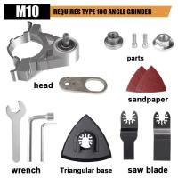 Accesorio para amoladora angular M10/M14, herramientas oscilantes de pulido, conversión de cabezales universales para carpintería, rosca M10/M14 - details 0
