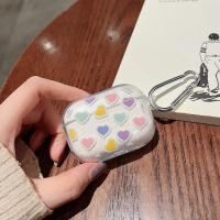 Funda de dibujos animados Pro de silicona suave brillante para estuche de carga de auriculares con corazón colorido 3, 2, 1 - details 5