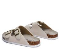 Sandalias planas de mujer con soporte para el arco, 2 hebillas ajustables, zapatos, suela de goma antideslizante - details 4