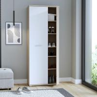 2 puertas, estantes, blanco / roble arena, 69x179x35 cm - details 16