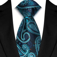 Nueva Corbata Clásica Para Hombre Con Estampado Paisley Lujosa 8cm Jacquard Adecuada Para Negocios Bodas Fiestas Uso Diario Accesorio De Moda Polyester - details 3