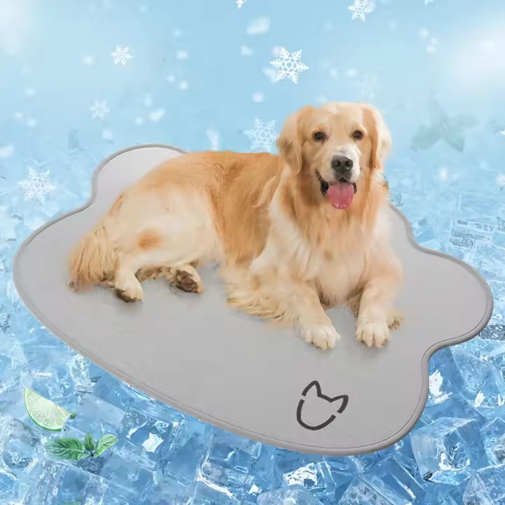 Estera fría de verano para mascotas de seda con disipación de calor, almohadilla de suelo para mascotas más gruesa antideslizante, cama para perros, estera para dormir para mascotas fácil de limpiar para perros/gatos - 1