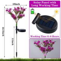 Luces de Flores de Jardín Solar Decoración de Luz de Camino Impermeable Brillo de 100 Lúmenes - details 2