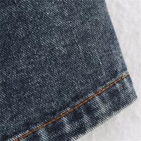 Chaleco Corto de Denim sin Mangas y espalda descubierta Top de Verano para Mujeres con Decoración de Bolsillo - details 7
