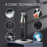 Cortadora de pelo eléctrica para hombre, máquina de afeitar profesional 5 en 1, resistente al agua, con carga usb - details 1