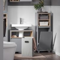 Armario de Baño de Piso con 2 Estantes Abiertos Mueble de Almacenamiento de Ropa Sucia de 35 x 30 x 105cm - details 12