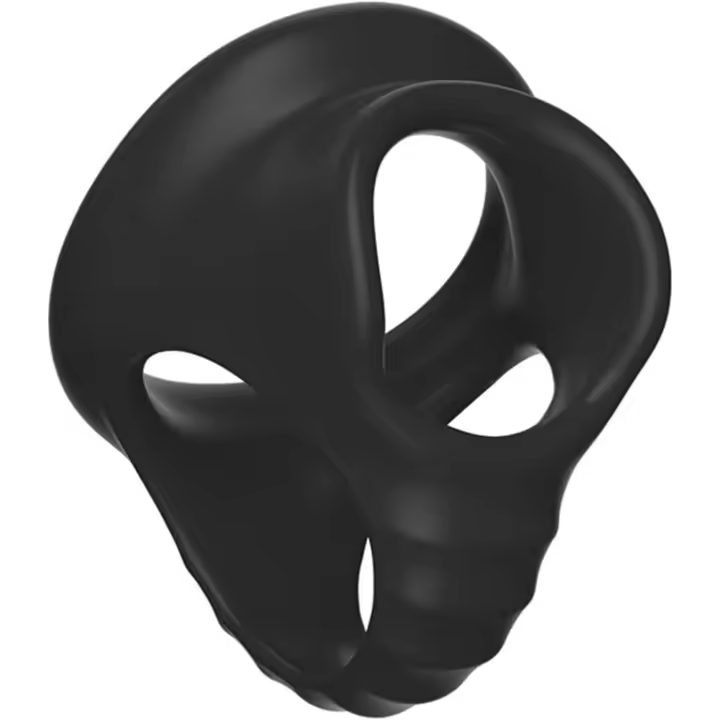 Anillo triangular para pene, anillo de silicona para pene con cuatro agujeros, jaula de castidad elástica masculina, ensanchador de bolas de bondage para escroto, anillo de erección para eyaculación retardada, juguetes y juegos sexuales para adultos - 1