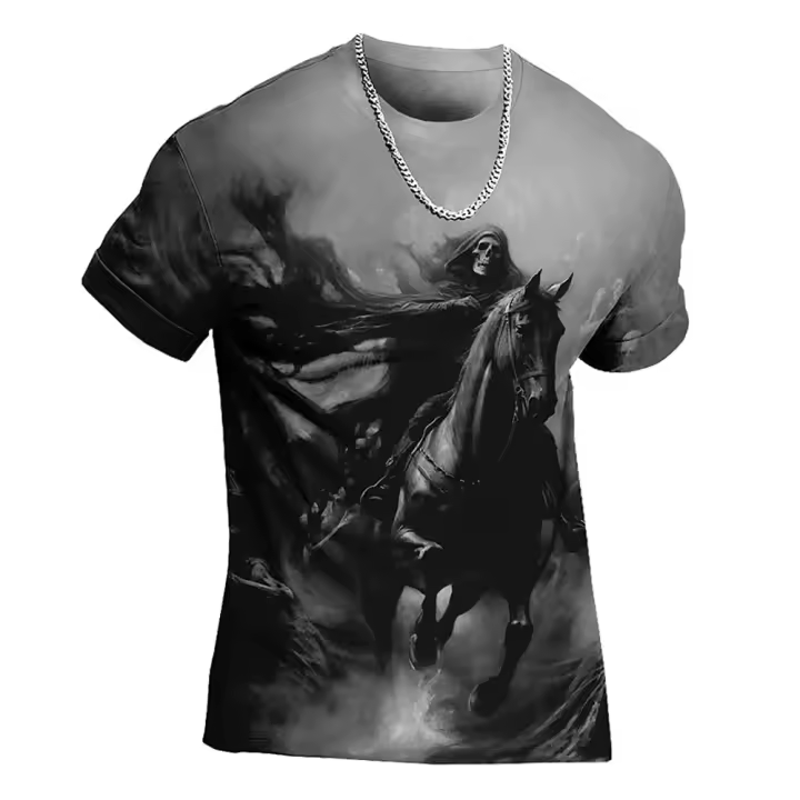 Camiseta 3d de manga corta para hombre, ropa de moda de manga larga, estampado en Color, Animal, planta, persona, ropa de belleza - 1