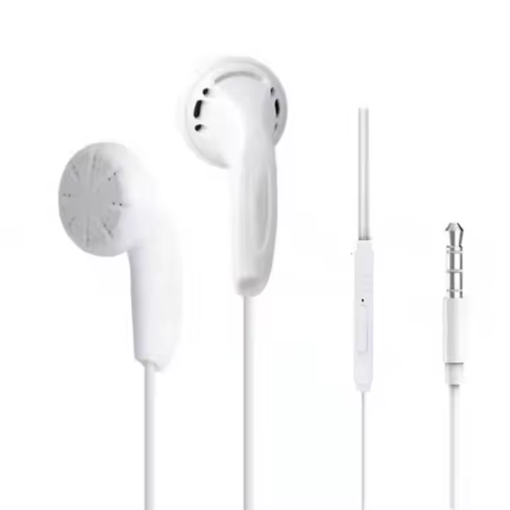 Auriculares planos simples con cable de 3,5mm/tipo C, auriculares con cable, graves pesados con micrófono, auriculares de graves pesados para deportes - 1