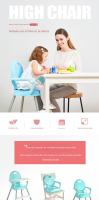 Silla de Comedor Infantil Bebé 0-4 años Plegable Portátil Multifuncional Silla de Crecimiento Infantil Silla de Comedor Casera Trona Bebé 3 en 1 Trona Infantil Silicona Asiento Infantil con Bandeja para Comer Trona Infantil Plegable - details 0