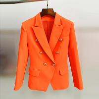 Chaqueta de diseñador de alta calidad para mujer, chaqueta clásica con doble botonadura y botones de León de Metal, talla exterior, S-5XL, 2025 - details 1