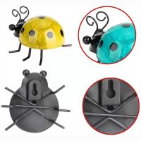 Estatua de Mini Metálica de Ladybug Beetle para Decoración del Hogar Adorno de Pared Colgante para Jardín Patio Figura de Escultura Exterior - details 4