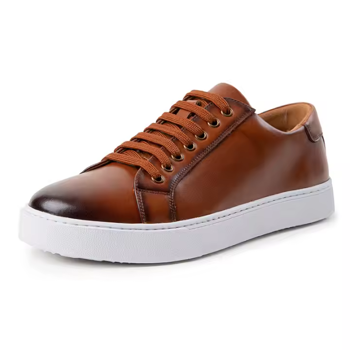 Nueva tendencia en zapatos de tablero estilo británico, color pulido, zapatos casuales con suela suave, zapatos blancos. - 1