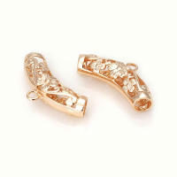 Colgantes de tubo curvado de nube de latón, Color oro de 18K de alta calidad, conector de pulsera, suministros para fabricación de joyas, accesorios Diy - details 19