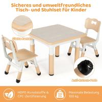 Juego de mesa y 2 sillas para niños, muebles de grupo para asientos infantiles, altura ajustable - details 11