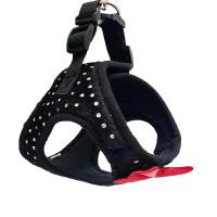 Conjunto de correa de arnés para perro, chaleco con pajarita, decoración de diamantes pequeños, arnés suave para perros pequeños y medianos - details 4