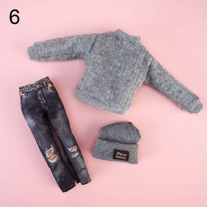 Juego de accesorios de muñeca de juguete para niños, Ropa para Niñas, pantalones, ropa informal, sombreros, suéteres, 29 ~ 32cm, accesorios de ropa para muñecas, 1 Juego - 1