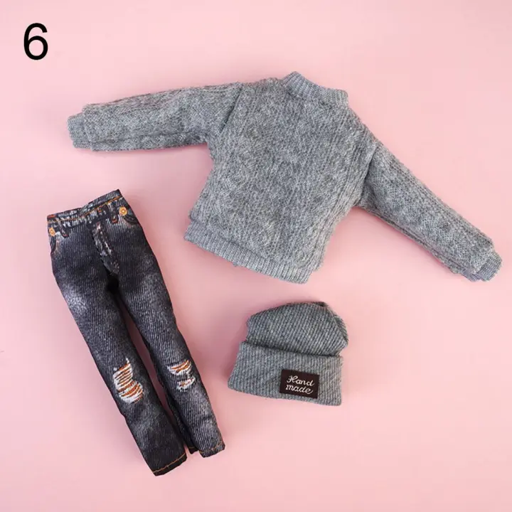 Juego de accesorios de muñeca de juguete para niños, Ropa para Niñas, pantalones, ropa informal, sombreros, suéteres, 29 ~ 32cm, accesorios de ropa para muñecas, 1 Juego - 1