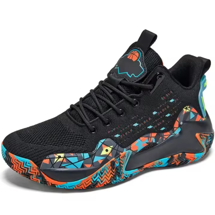 Shoufeistore Zapatillas de baloncesto para hombre de talla grande 48, zapatillas deportivas antideslizantes con amortiguación transpirable, zapatillas deportivas para entrenamiento de gimnasia, zapatillas de baloncesto atléticas - 1