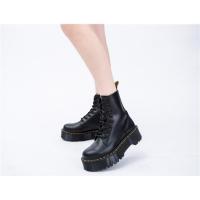 Suelas gruesas con forro polar Botas Dr. Martens, cremalleras laterales, botas cortas de mujer británica, suelas de pastel, botas de trabajo y zapatos de algodón - details 13