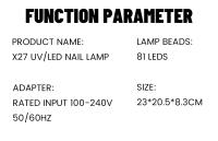Secador de Gel de UVA Profesional 380W Lámpara LED de 84LEDs con 4 Timeros Automáticos - details 17