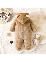 Hibobi Monopinto De Algodón Para Niños En Invierno Con Capucha Forma Oso Manga Larga Suéter Acolchado Para Bebés Menores De Un Año - details 4