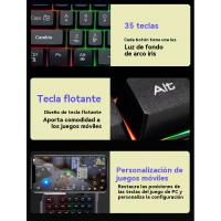 K5 teclado de una sola mano deslumbrar color sensación mecánica periféricos informáticos convertidor de pollo teclado de juegos se aplica - details 4