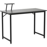 Mesa de ordenador de 100 cm, mesa de trabajo con estante, robusta y fácil de instalar, madera y metal, diseño moderno, estilo industrial - details 36