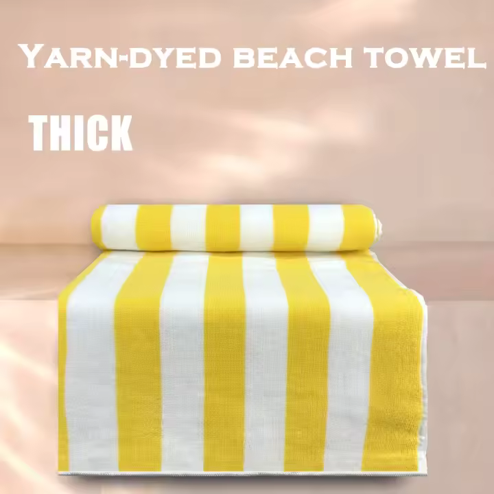 1 toalla de playa grande de rayas tejidas de colores, manta de cubierta de toalla de baño, piscina esencial gruesa, suave y altamente absorbente, toalla de viaje, baño, natación y camping, 70,87x35,43 pulgadas, decoración moderna para el baño, tela durade - 1