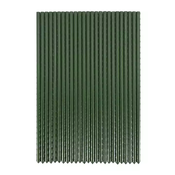 Paquete de 25 estacas de Metal recubiertas de plástico para plantas, soportes para escalar tomates, árboles, pepino, vallas, frijoles, 40cm - 1
