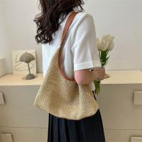Bolso de paja tejido hecho a mano Simple, bolso de mano de estilo bohemio, bolso de rafia, bolsos de playa de gran capacidad para verano - details 22