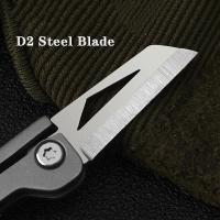 Mini cuchillo plegable TC4 de aleación de titanio Portátil, cuchillo colgante, desembalaje express, cuchillo de bolsillo, herramienta EDC para regalo - details 43