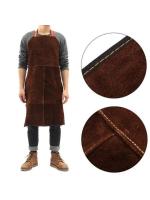 Delantales de soldadura, protección térmica, ropa de trabajo, cuero de vaca, aislamiento térmico, delantal protector - details 6