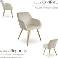Sillas de Comedor Ergonómicas y Versátiles Juego de Sillas Tapizadas en Terciopelo - details 12
