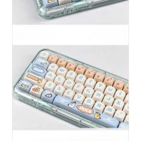 Bored Duck Keycaps Lindo dibujo animado MOA altura PBT sublimación adecuada para GH60 64 68 75 98 tapa de teclado mecánico (Teclado no incluido) - details 9