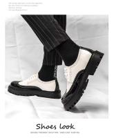 Zapatos casuales de cuero Oxford de diseñador para hombre, fáciles de usar, punta redonda alta, talla grande, nuevo modelo - details 9