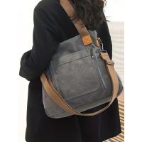 Bolso de hombro de lona para mujer, bandolera multifuncional de gran capacidad, para exteriores, a la moda - details 5