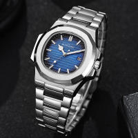 Nuevo Reloj con banda de acero y calendario luminoso de cuarzo para hombre con diseño de loro - details 9