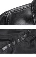 Nueva chaqueta de cuero gruesa de forro polar para hombre, otoño invierno, informal, a la moda, con solapa sólida, nueva, holgada, cálida y versátil. - details 6