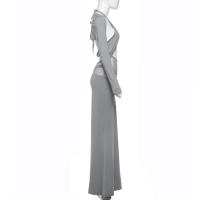 BUNO-vestido Halter de Cruz calado con retazos, vestido de mujer + chal, Sexy, elegante, 2025 con cordones sin espalda, fiesta de verano de medianoche, Vestidos de moda - details 7