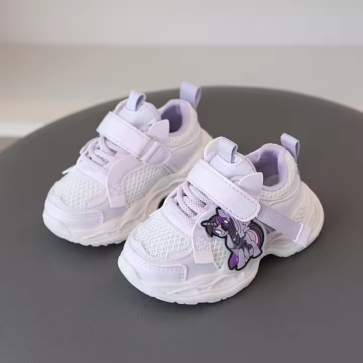 Zapatillas deportivas lindas de doble red para niños, nuevas zapatillas de dibujos animados para niñas, zapatos transpirables para papá para niños - 1
