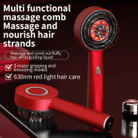 Peine masajeador eléctrico para el cuero cabelludo, aplicador de aceite líquido para el crecimiento del cabello de mano, cepillo de masaje relajante muscular profundo, terapia de luz roja - details 2