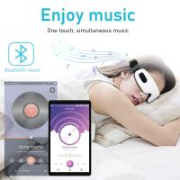 Masajeador de ojos con calefacción, máscara de ojos inteligente con música, Bluetooth, vibración para relajarse, reducir la tensión ocular, mejorar el sueño - details 4